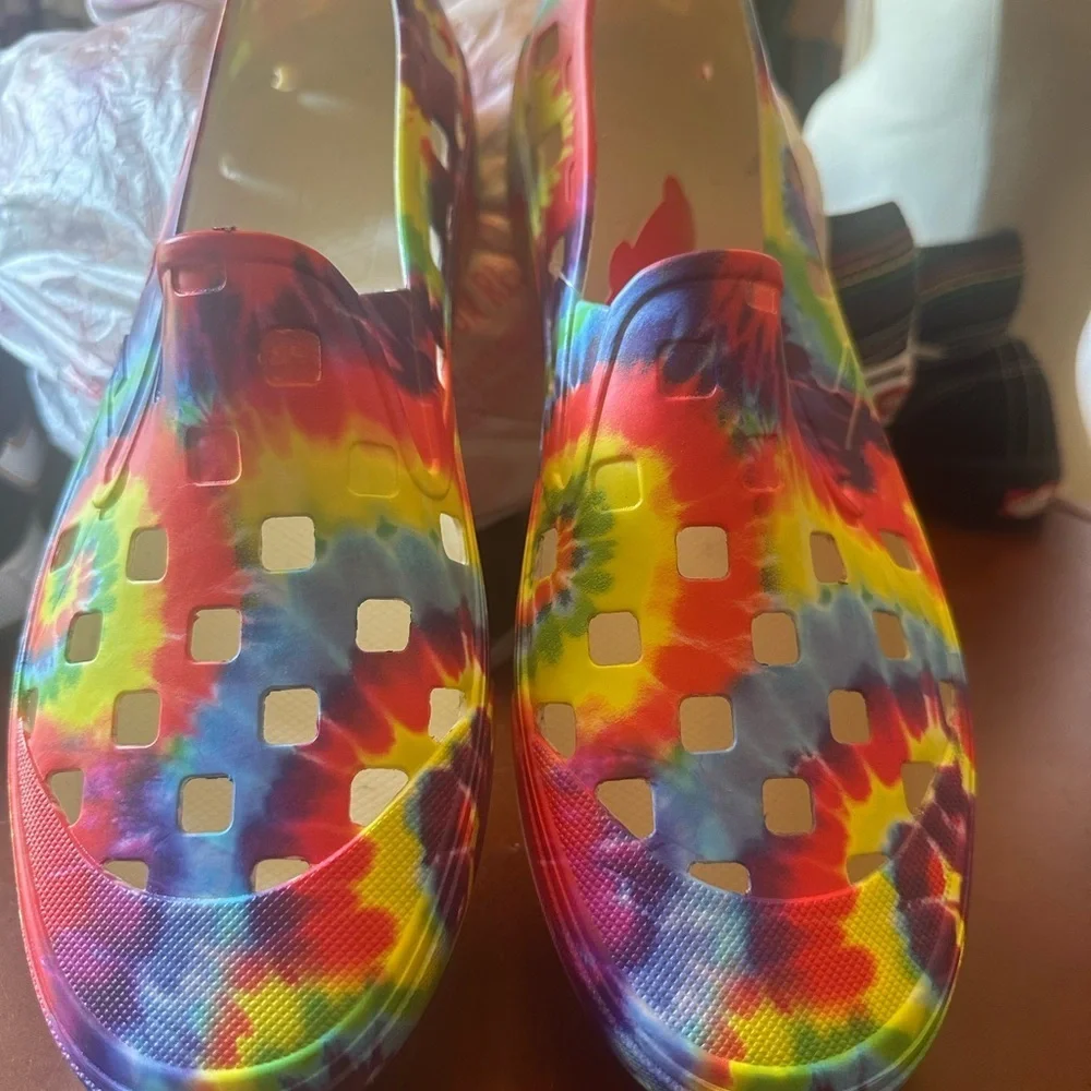 #48❤️/63 VANS TRK TIE DYE SLIP ON SNEAKERS - Picture 6 of 10